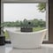 Alfi Brand ALFI brand AB8803 68" White Oval Acrylic Free Standing Soaking Bathtub AB8803 - alternate 4